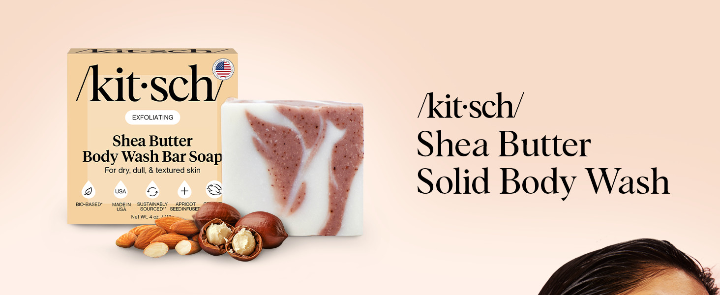 Shea Butter Exfoliating Body Wash Bar Soap – Super Hydrating with