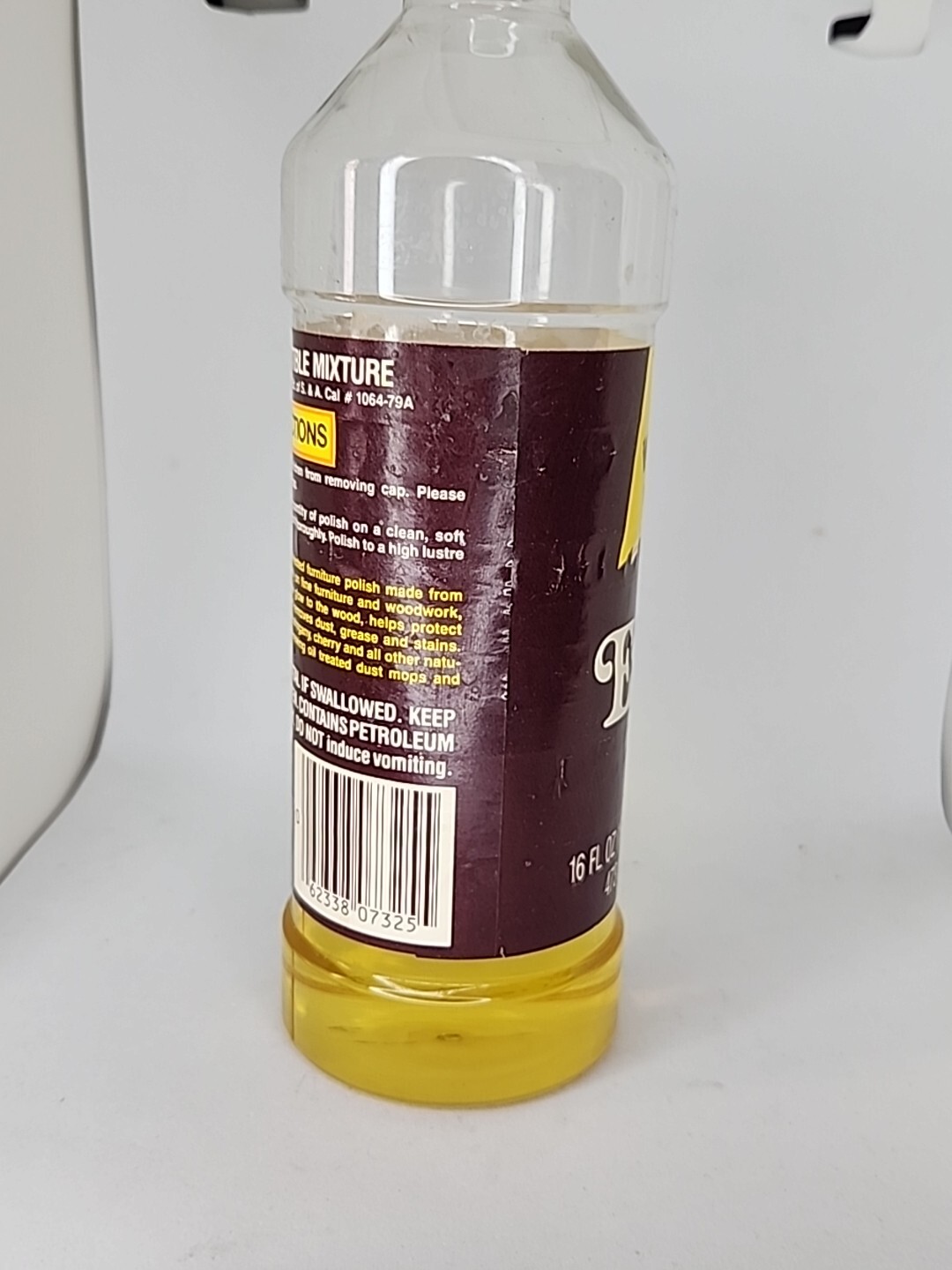 Vintage Old English Lemon Oil Furniture Polish 16 oz 70% Full