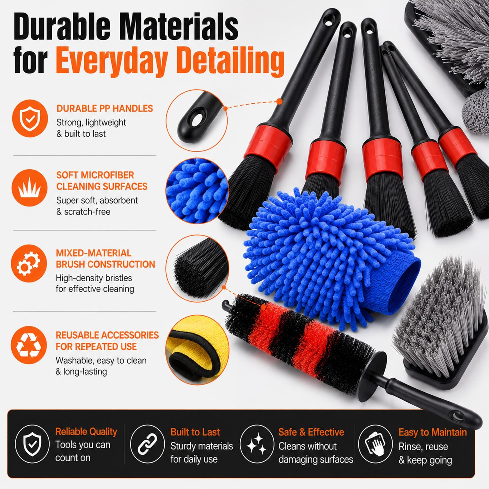 18-Piece Car Detailing Kit – Complete Car Interior Detailing Kit and Exterior…