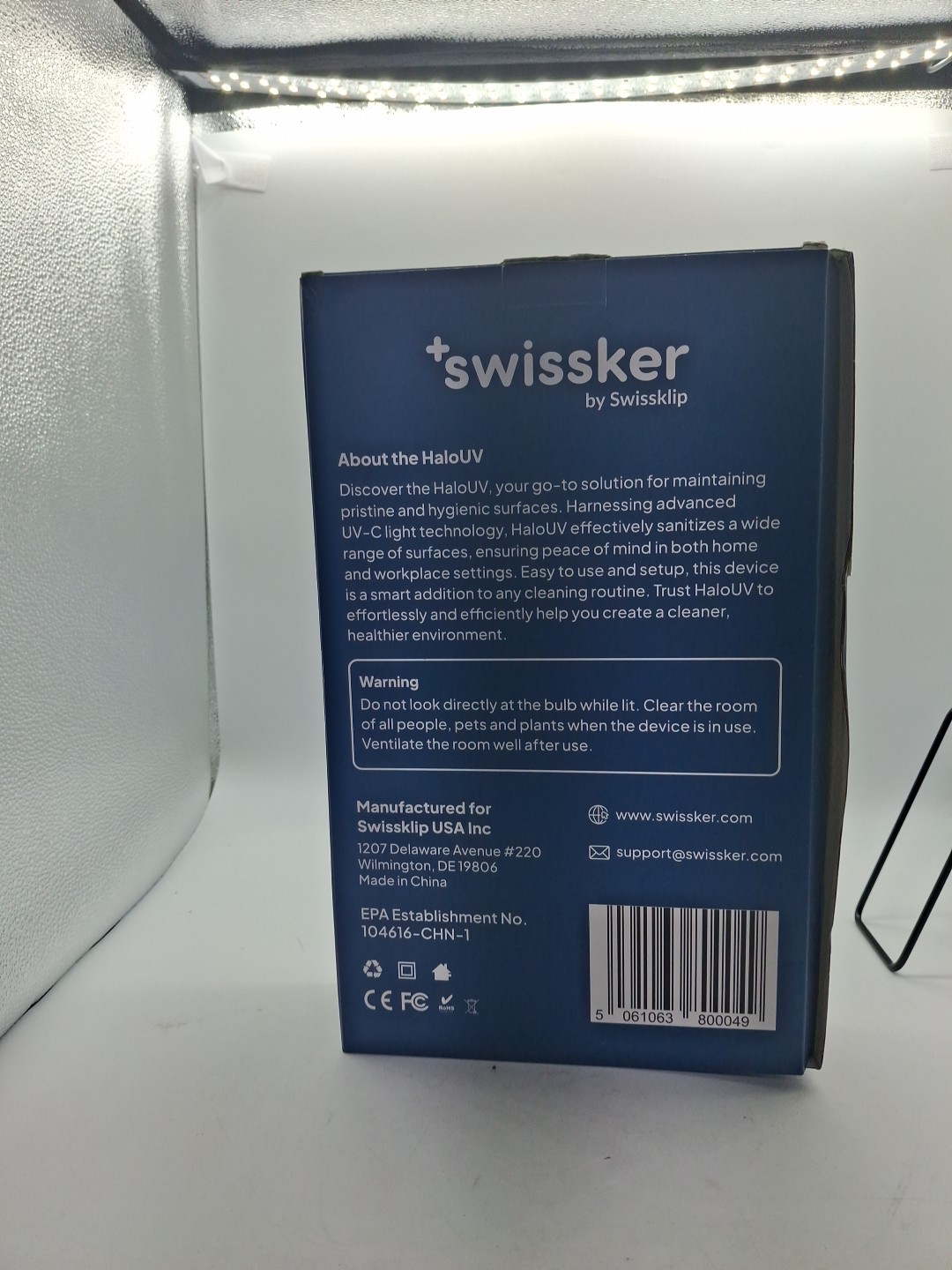 Swissker Halo-UV by Swissklip, HaloClean UV Original, Home Disinfection Device