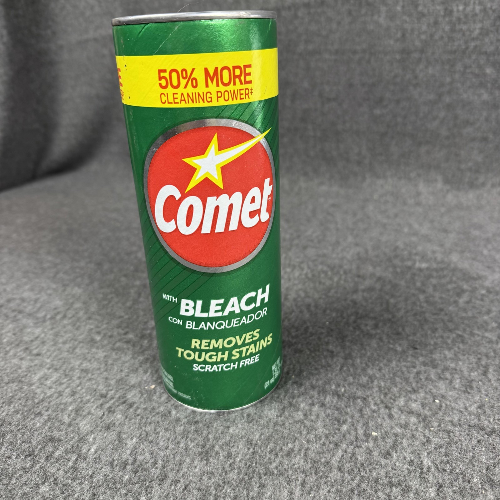 Comet With Bleach Cleanser Powder 21 Oz 50% More Cleaning Power Can Scratch Free