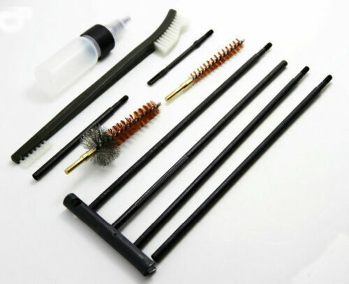 10 Pcs .22 22LR .223 556 Rifle Gun Cleaning Kit Nylon Brush Cleaner with Pouch