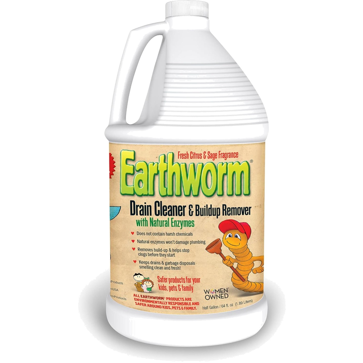 Drain Cleaner – Drain Deodorizer – Natural and Family-Safe – 64 fl oz