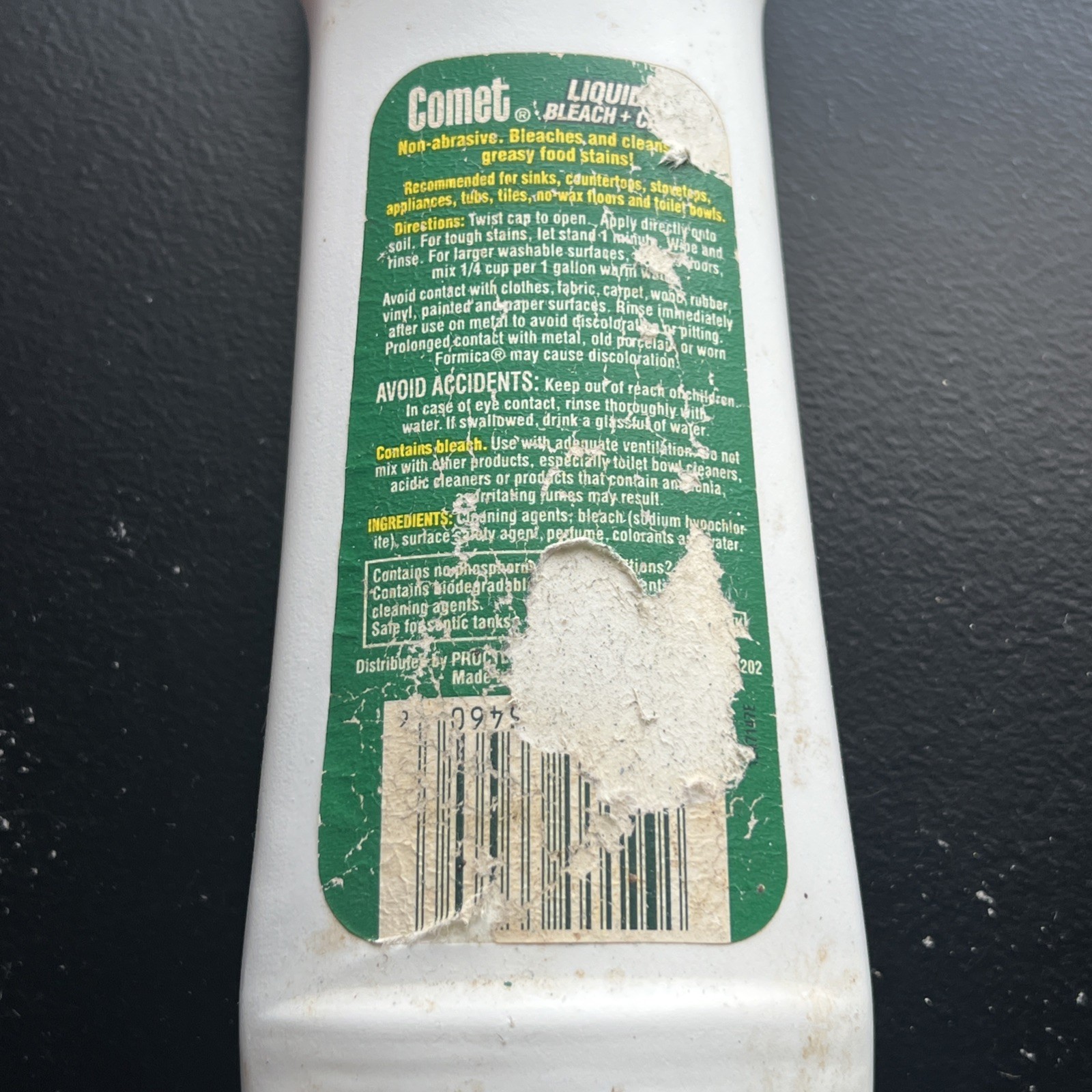 Comet with Chlorinol Liquid Gel Bottle 17 Oz 1994 Prop TV Movie Theater Vintage