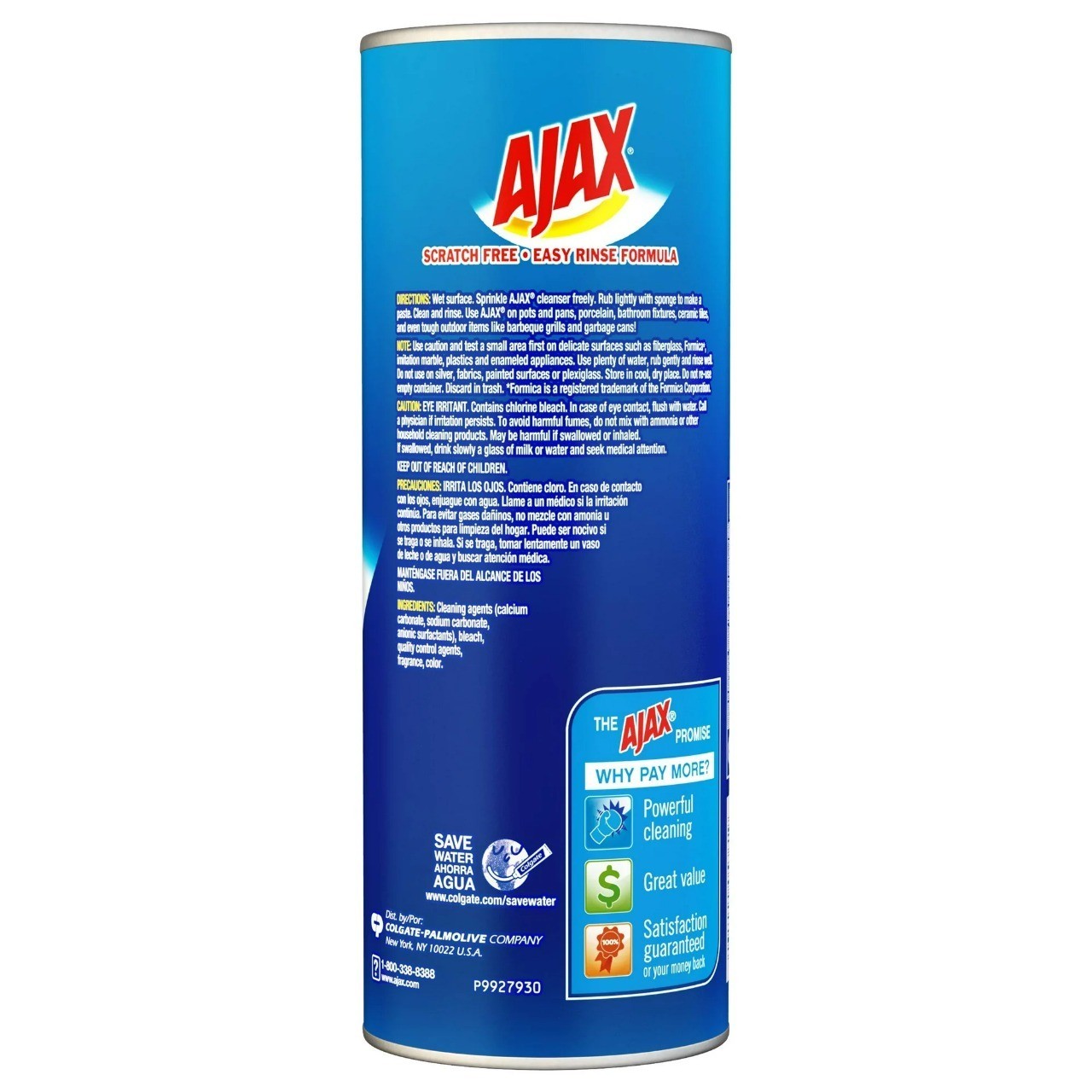 Ajax Multi-Purpose Cleaner Powder Cleanser with Bleach 21 oz Single Bottle
