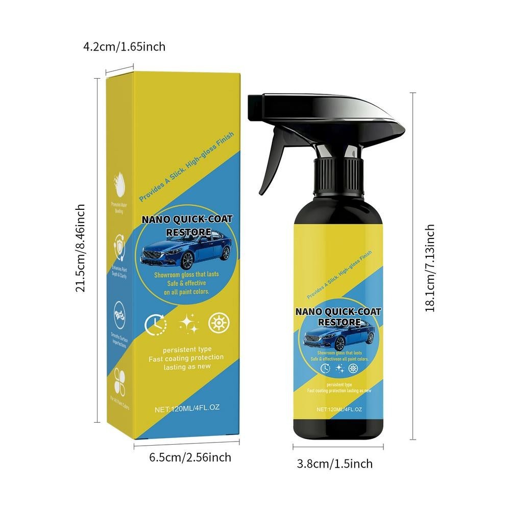 1~3PCS Nano Quick Coat Restore Spray Fast Coating Protection for Car 120ml