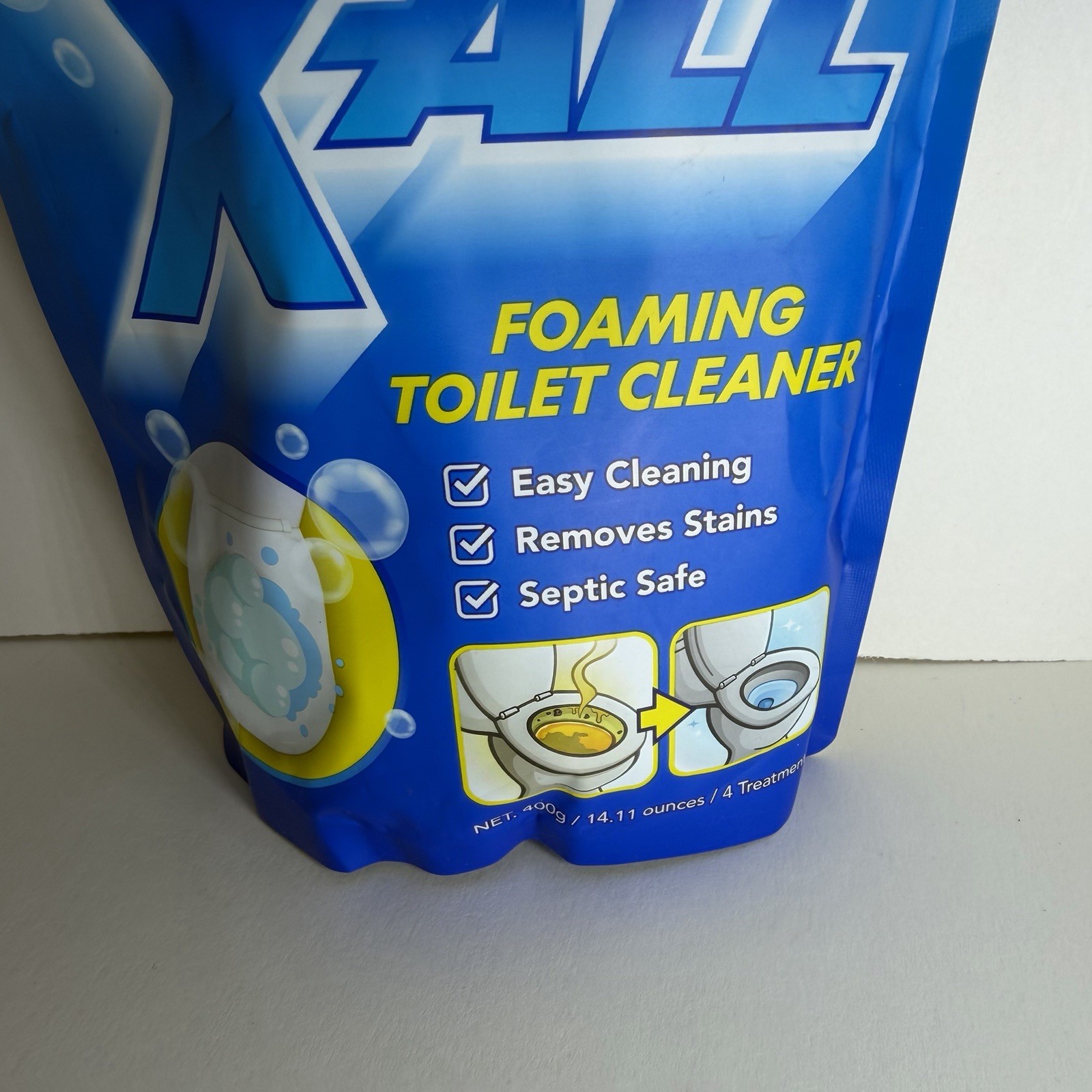 Foaming Toilet Cleaner Self-Activating Powder for Deep Cleaning Fights Stains