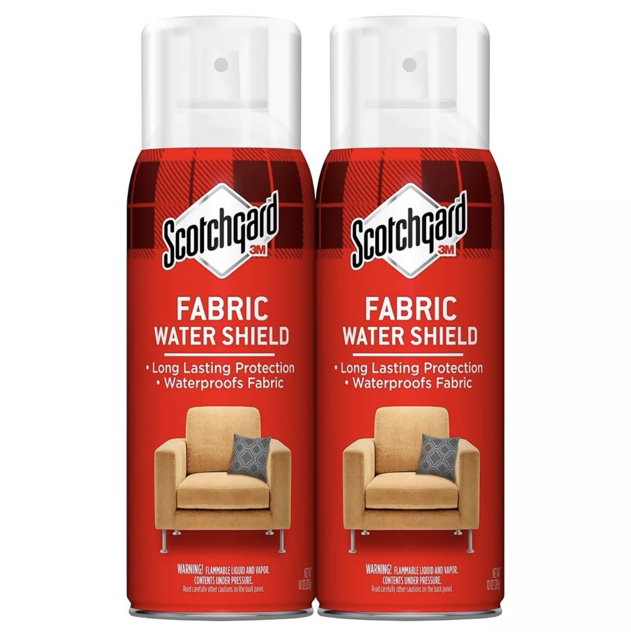 LOT OF 2 Scotchgard Fabric Water Shield Clothing Water Repellent Spray 10oz