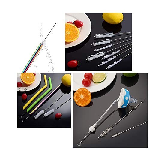 Straw Brush Cleaner 10 Pack 10 Inch Flexible Nylon Tube Cleaning Brushes