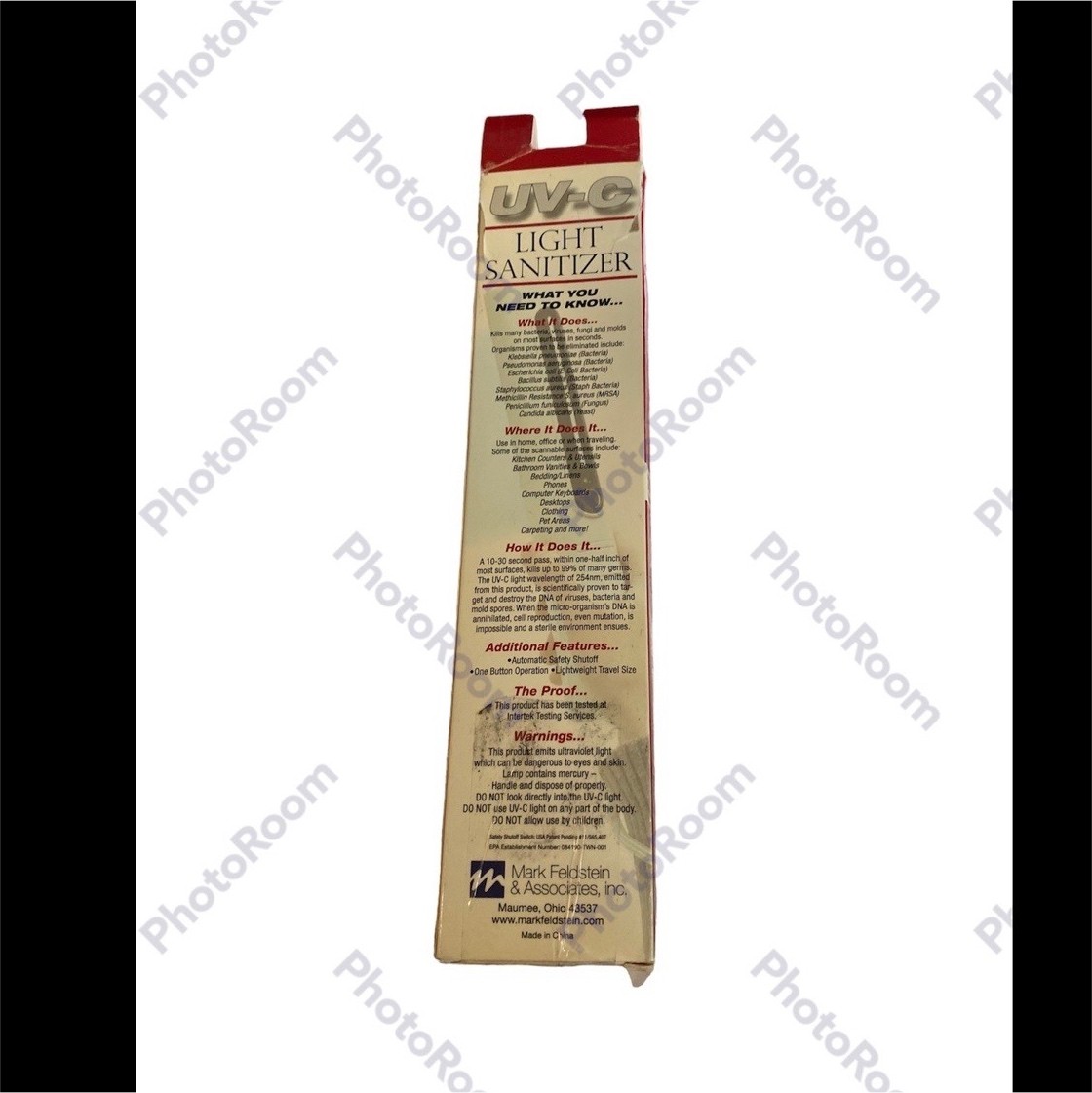 Mark Feldstein & Associates Handheld UV-C Surface Sanitizer Travel Size