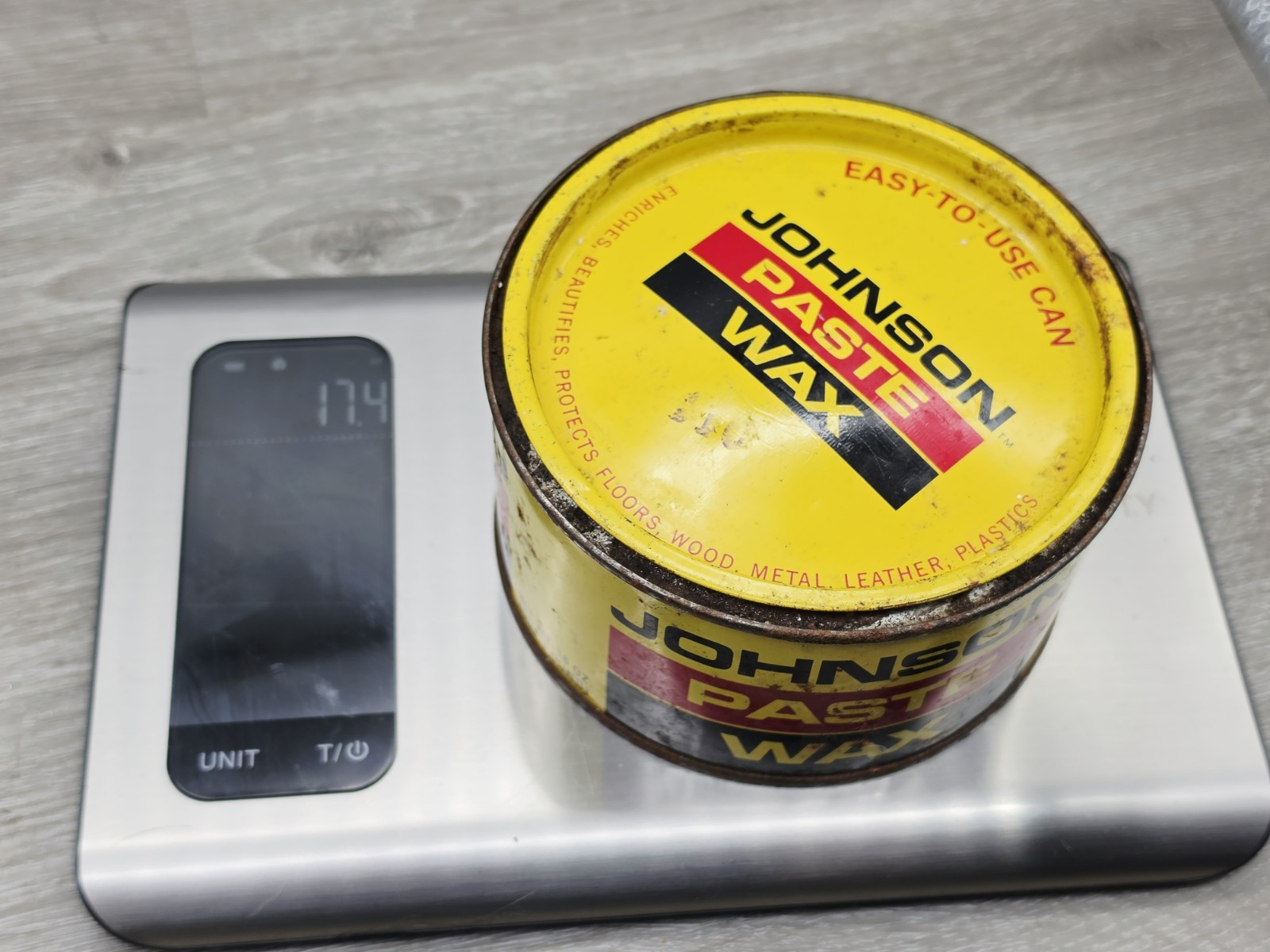 SC Johnson Paste Wax 16 oz Open Can Discontinued USA. 17.4 Oz Weight!!