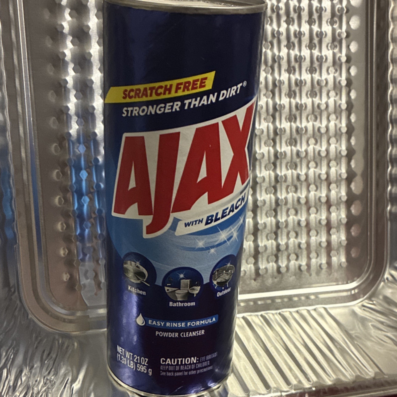 Ajax With Bleach Scratch Free Powder Cleanser Bathroom Fresh Scent 21 oz