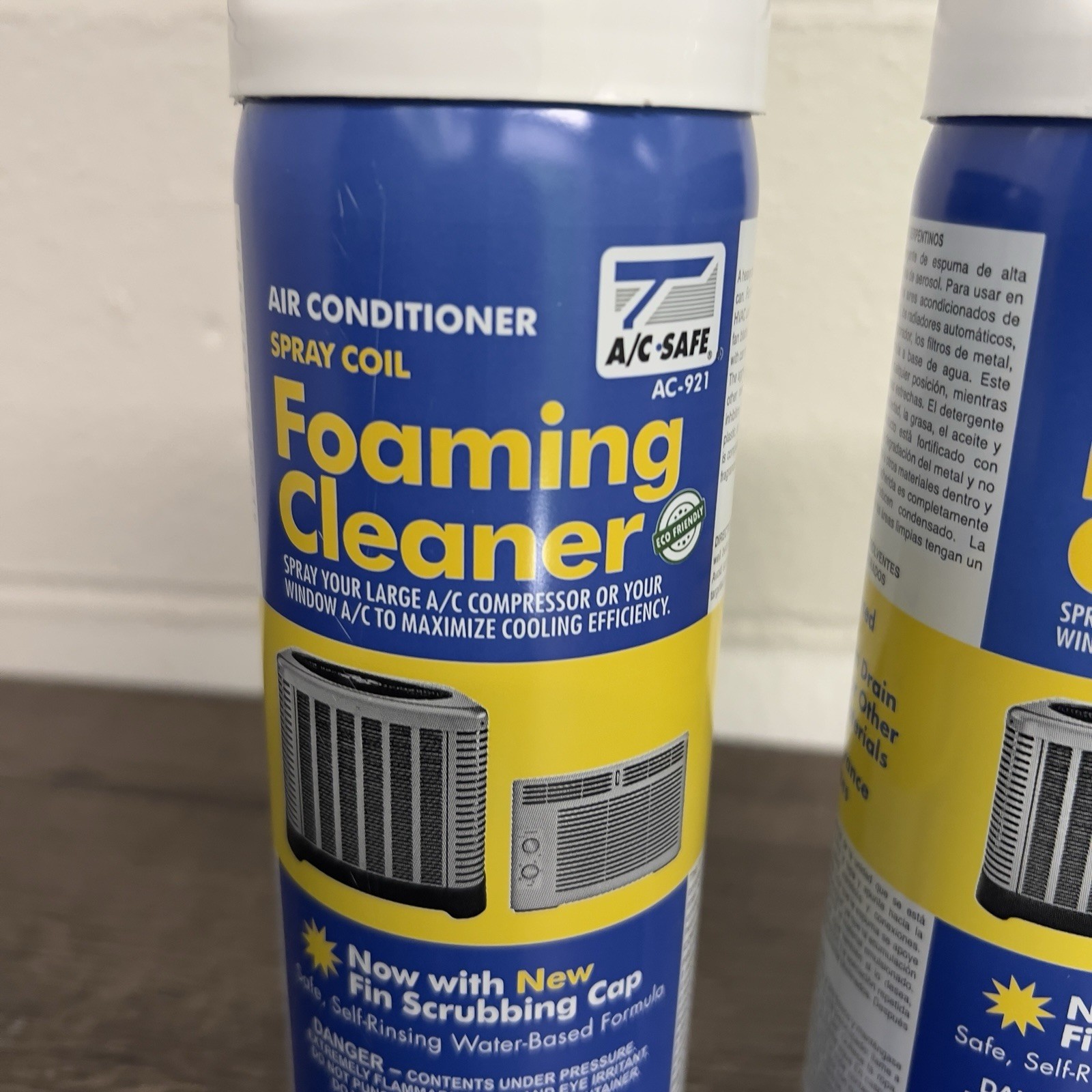 AC Safe AC-921 Foaming Air Conditioner Coil Cleaner 19 oz Lot of 2 New