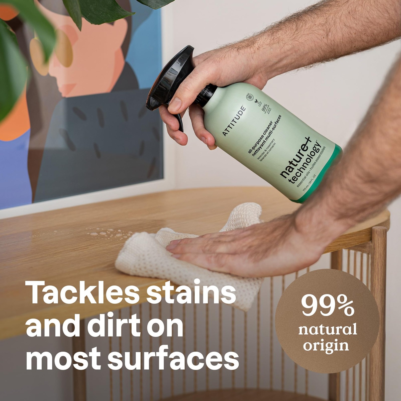 All-Purpose Cleaner Spray, Natural Origin Ingredients, EWG Verified, Ammonia-…
