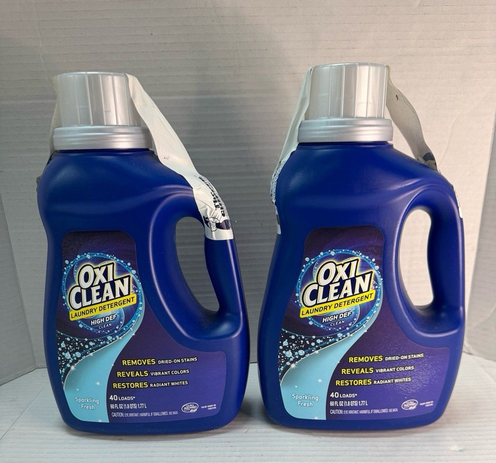 (2) OxiClean Liquid Laundry Detergent 26 Loads Sparkling Fresh High Def 40 oz