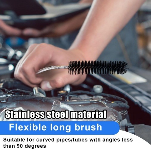 78 Inch Flexible Long Drain Brush, Nylon Stainless Steel Flexible Color: Black