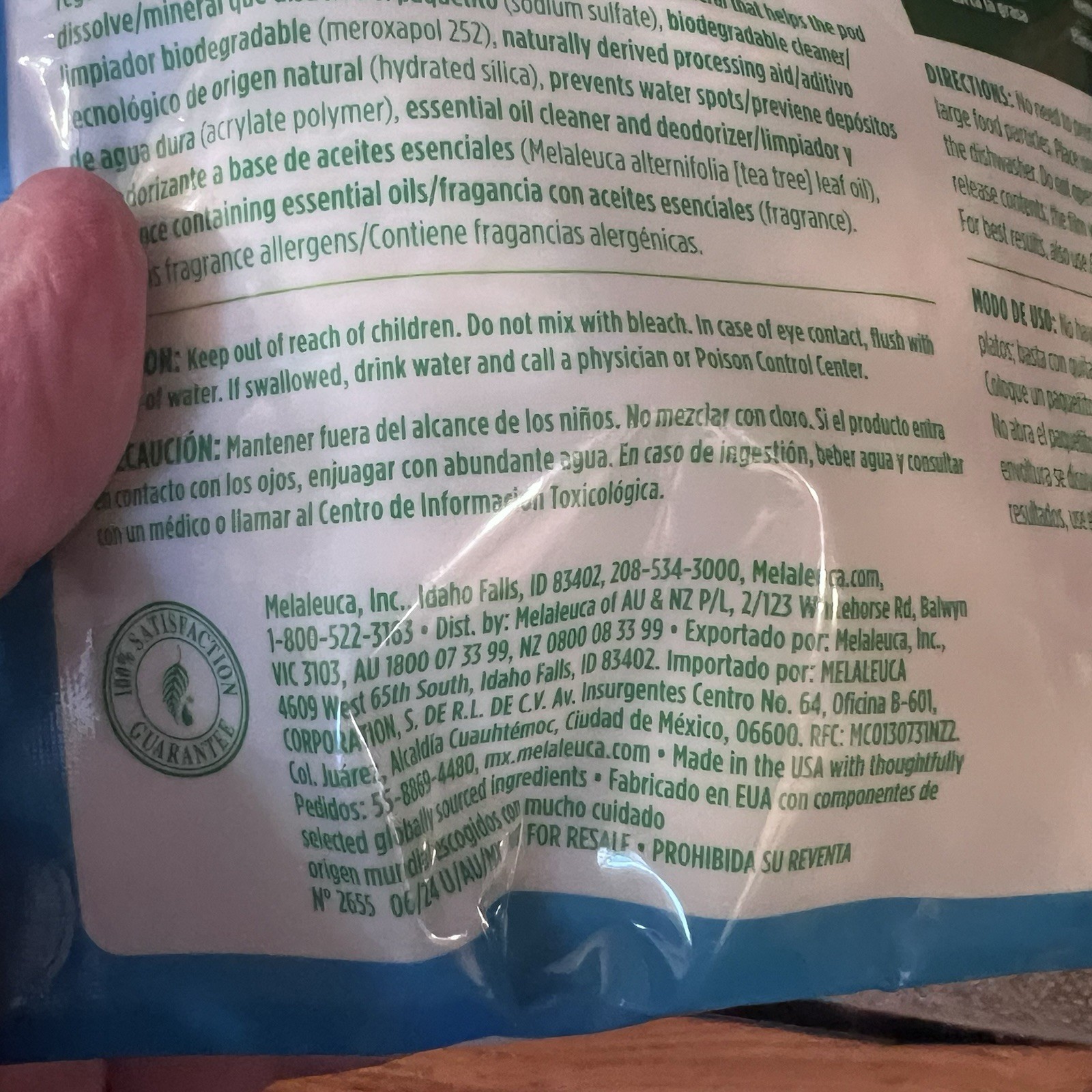 Melaleuca – Ecosense Diamond Brite Dishwasher Pods 30 Packs New – Exp 04/2027