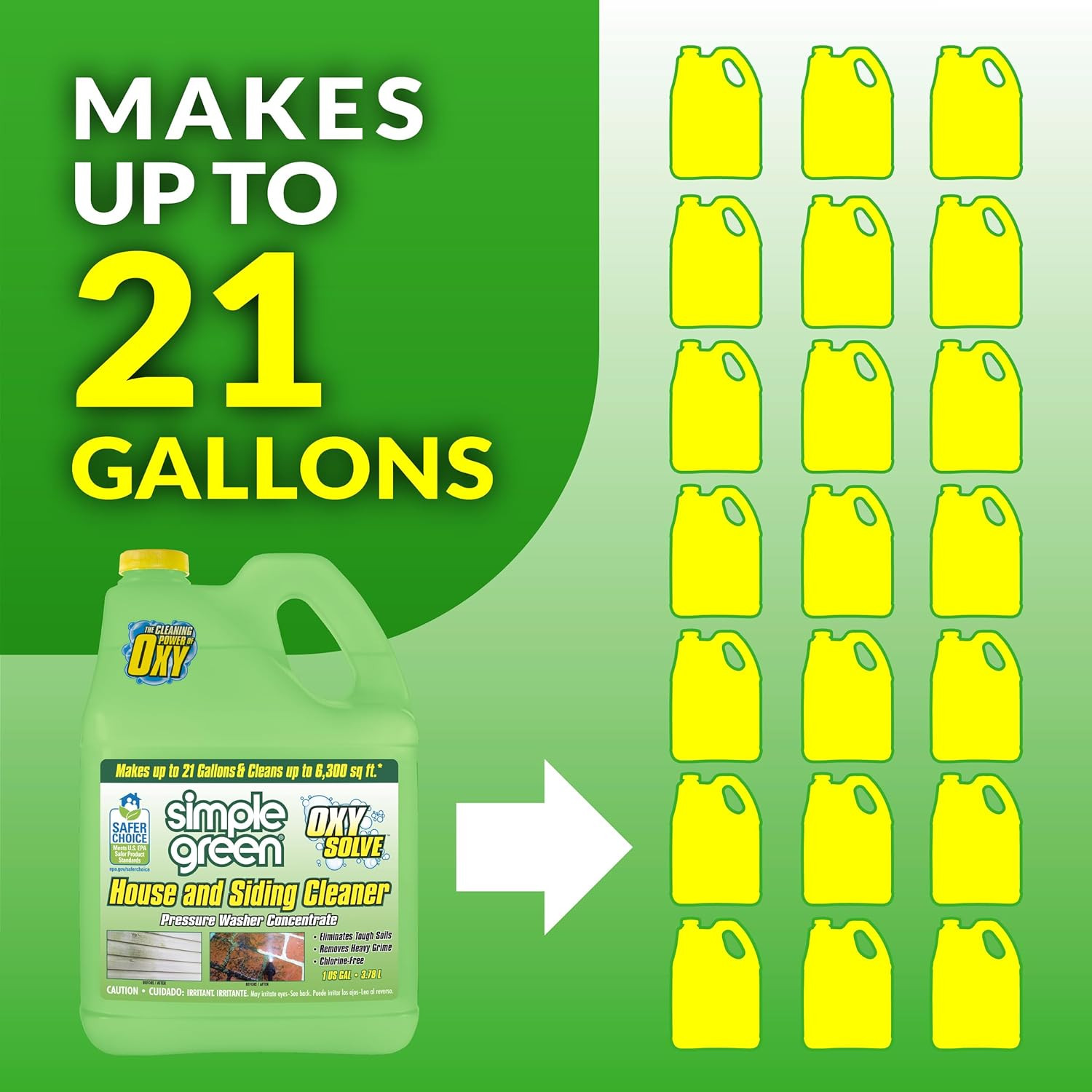 Oxy Solve House and Siding Pressure Washer Cleaner – Removes Stains from Mold &
