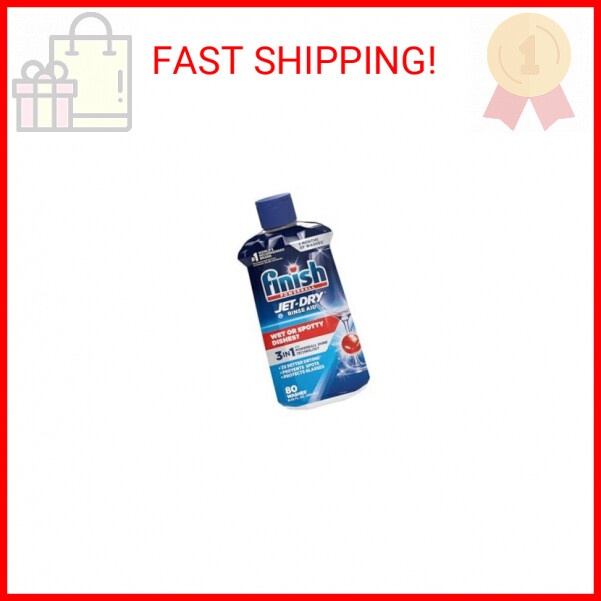 Finish Jet-Dry Rinse Aid, Dishwasher Rinse Agent & Drying Agent, 8.45 Fl Oz (Pac
