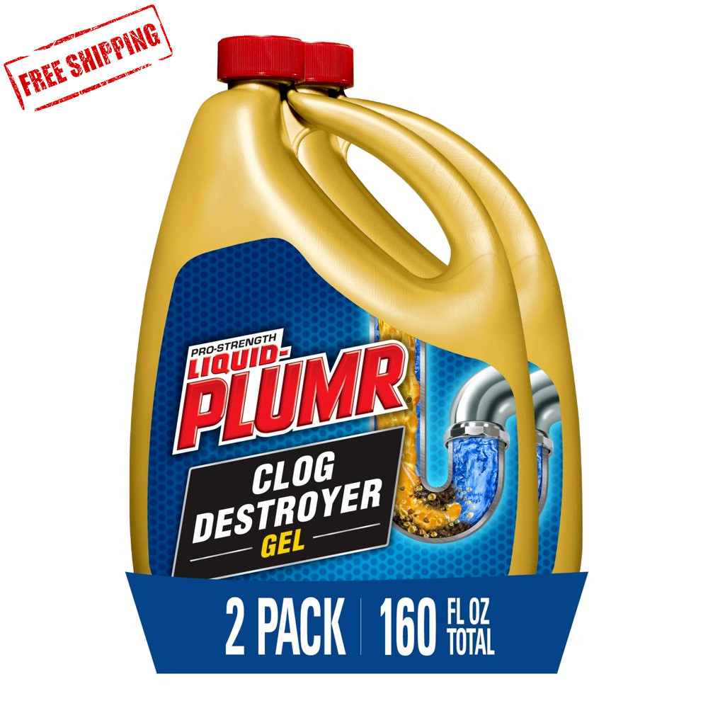 Liquid-Plumr Pro-Strength Full Clog Destroyer Plus PipeGuard, 160 oz 💪💪💪