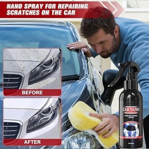 2PCS Car Nano Paint Coating Agent Water Displacement Coating, Scratch Remover, S