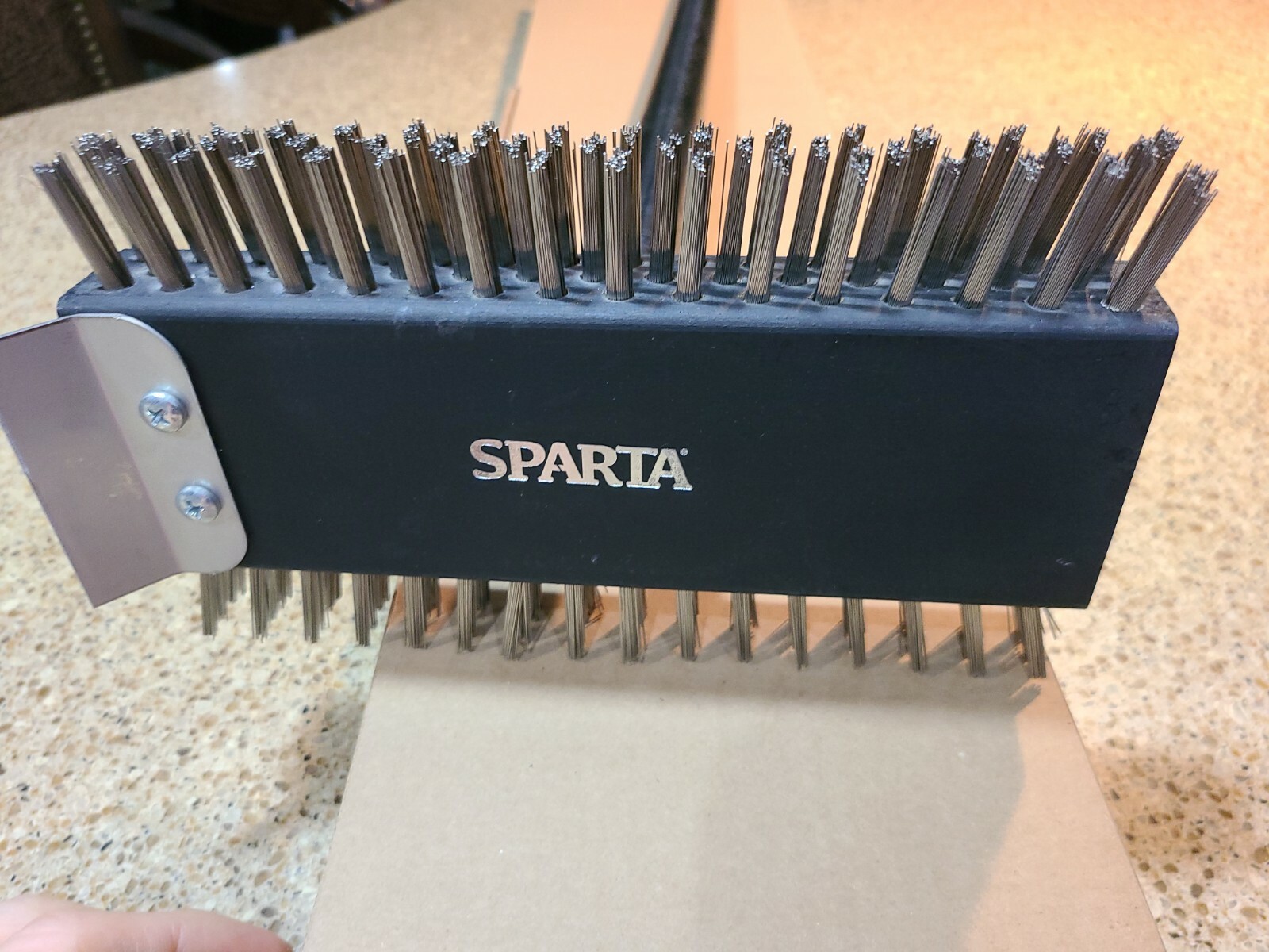 Sparta Stainless Steel Bristle Broiler Master Brush Black 30″ L x 1″ Trim L