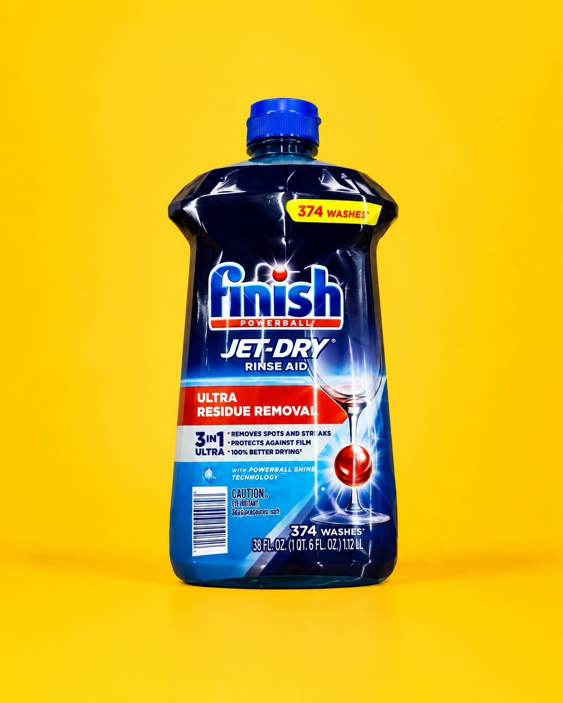 Finish Powerball Jet-Dry Ultimate Residue Removal Rinse Aid, 38 Fluid Ounce
