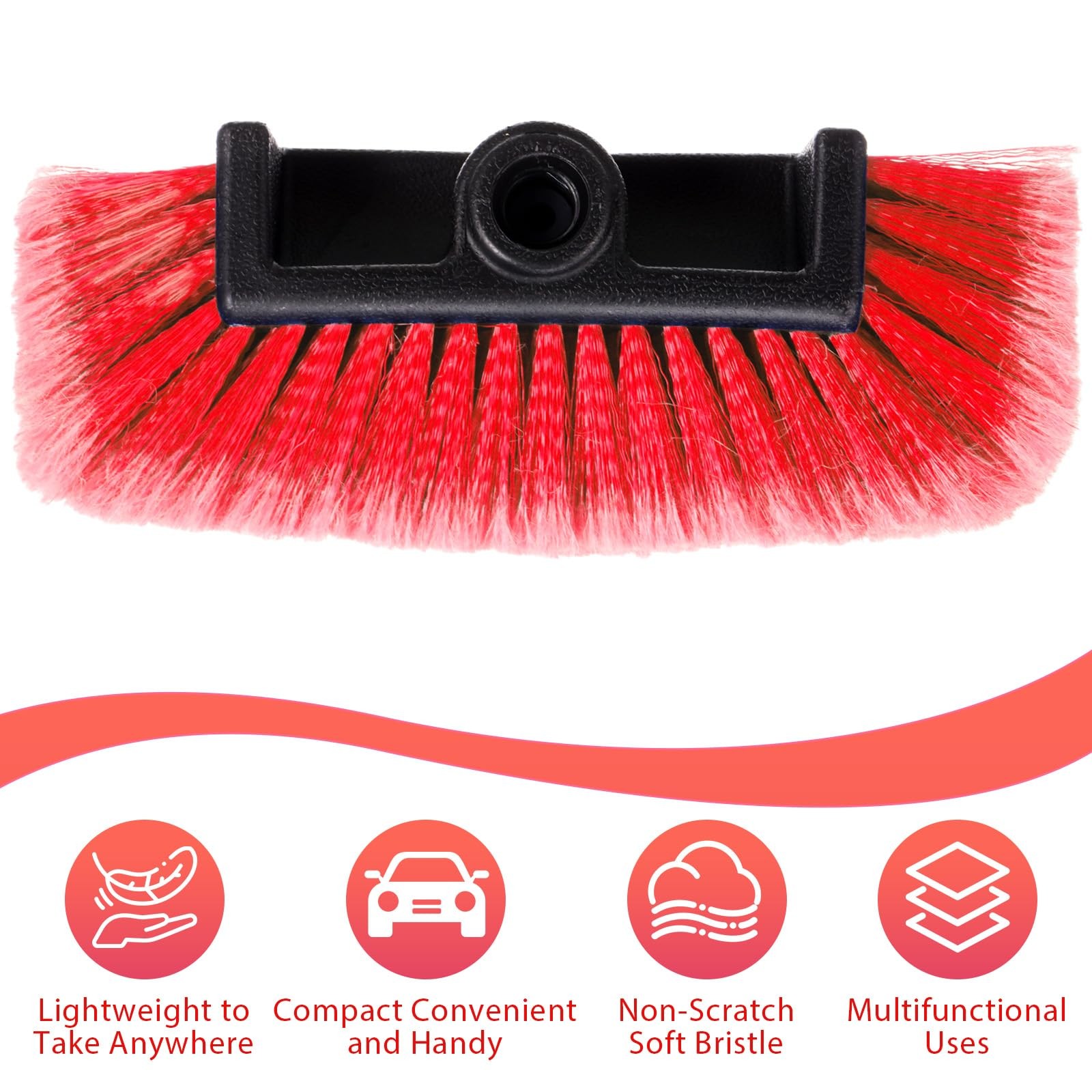 Car Wash Brush Head with Soft Detailing Bristle Flow Thru Car Cleaning Brush …