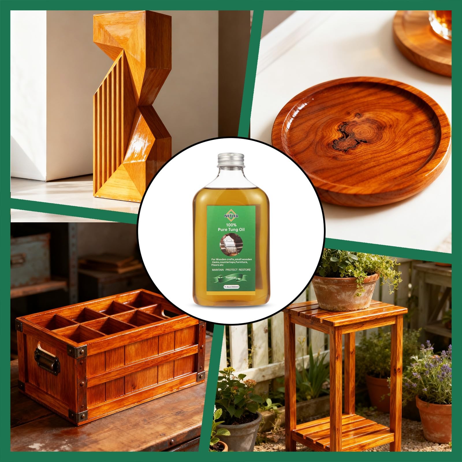 Small Woodworking Tung Oil, 11.8oz Pure Tung Oil for Wood Craft,Perfect for J…