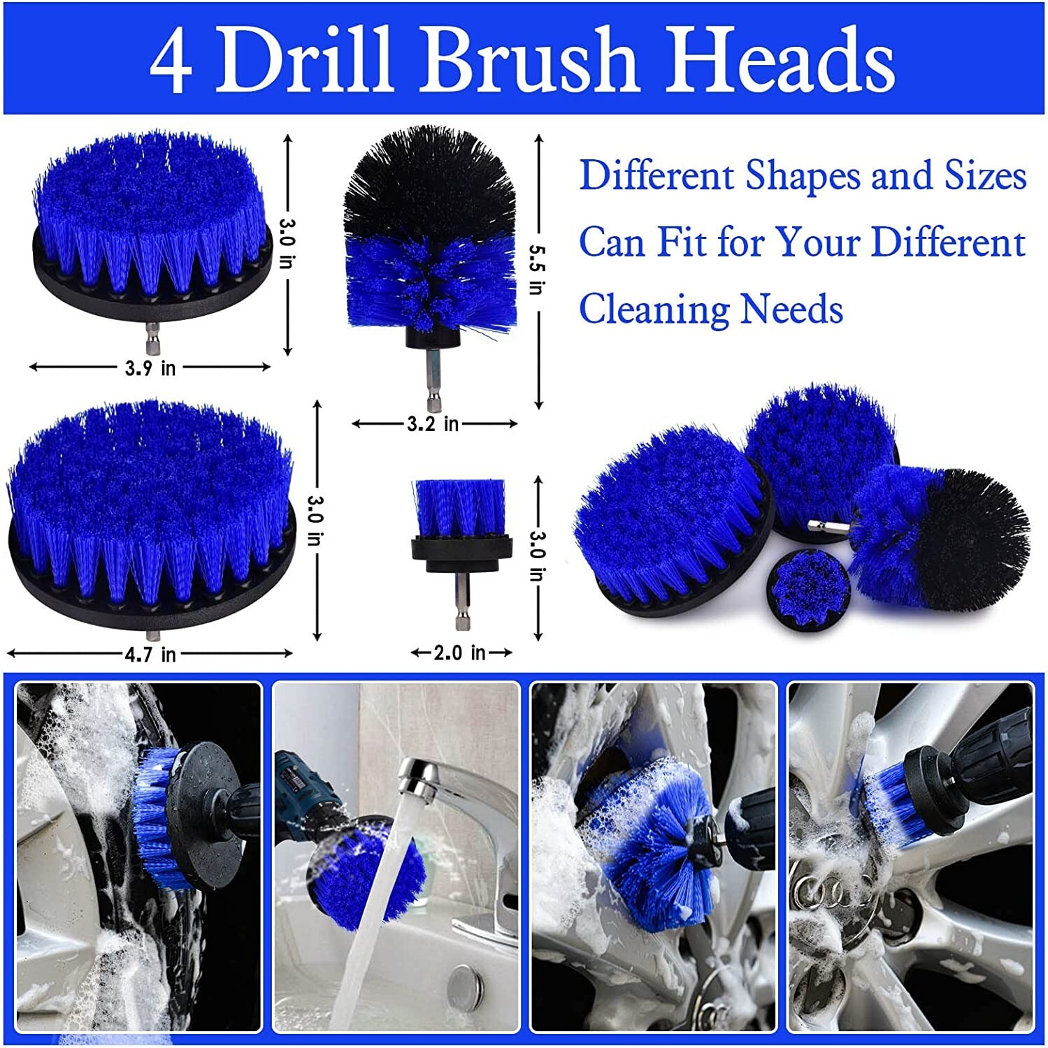 25 Pcs Car Cleaning Kit Detailing Brush Set Auto Detailing Drill Brushes NEW