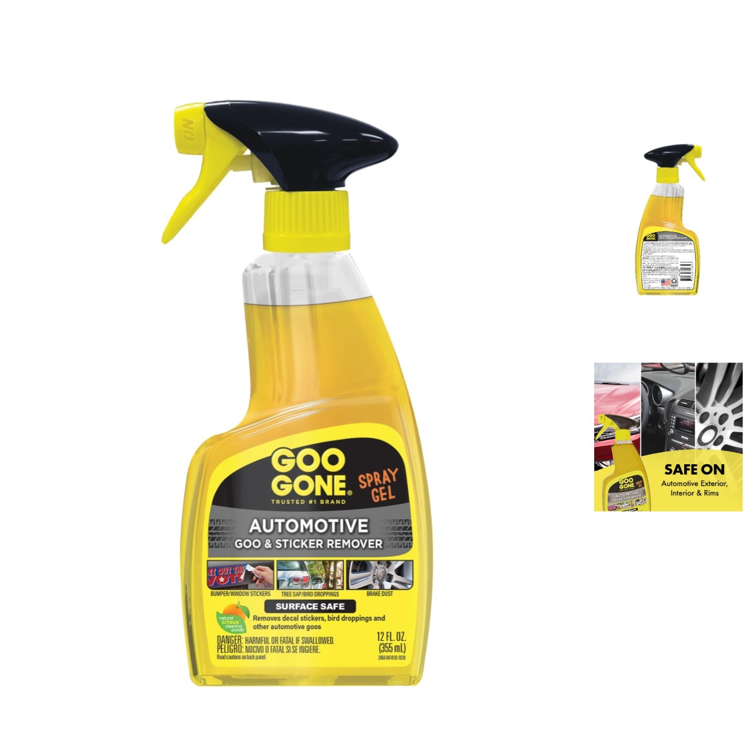 Automotive Care Spray Gel – 12 Fl Oz for Quick Cleaning and Surface Safety