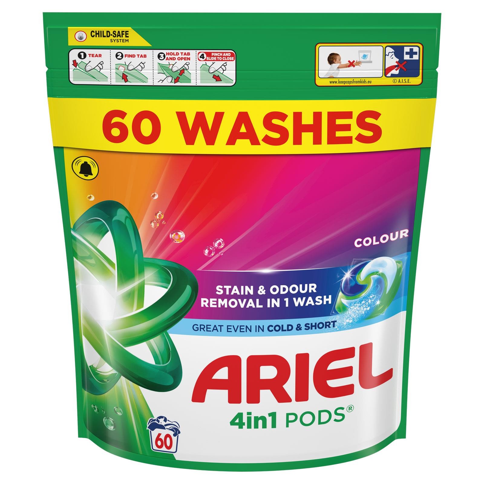 Ariel 4 in1 Pods Washing Capsules Colours 60 Washes