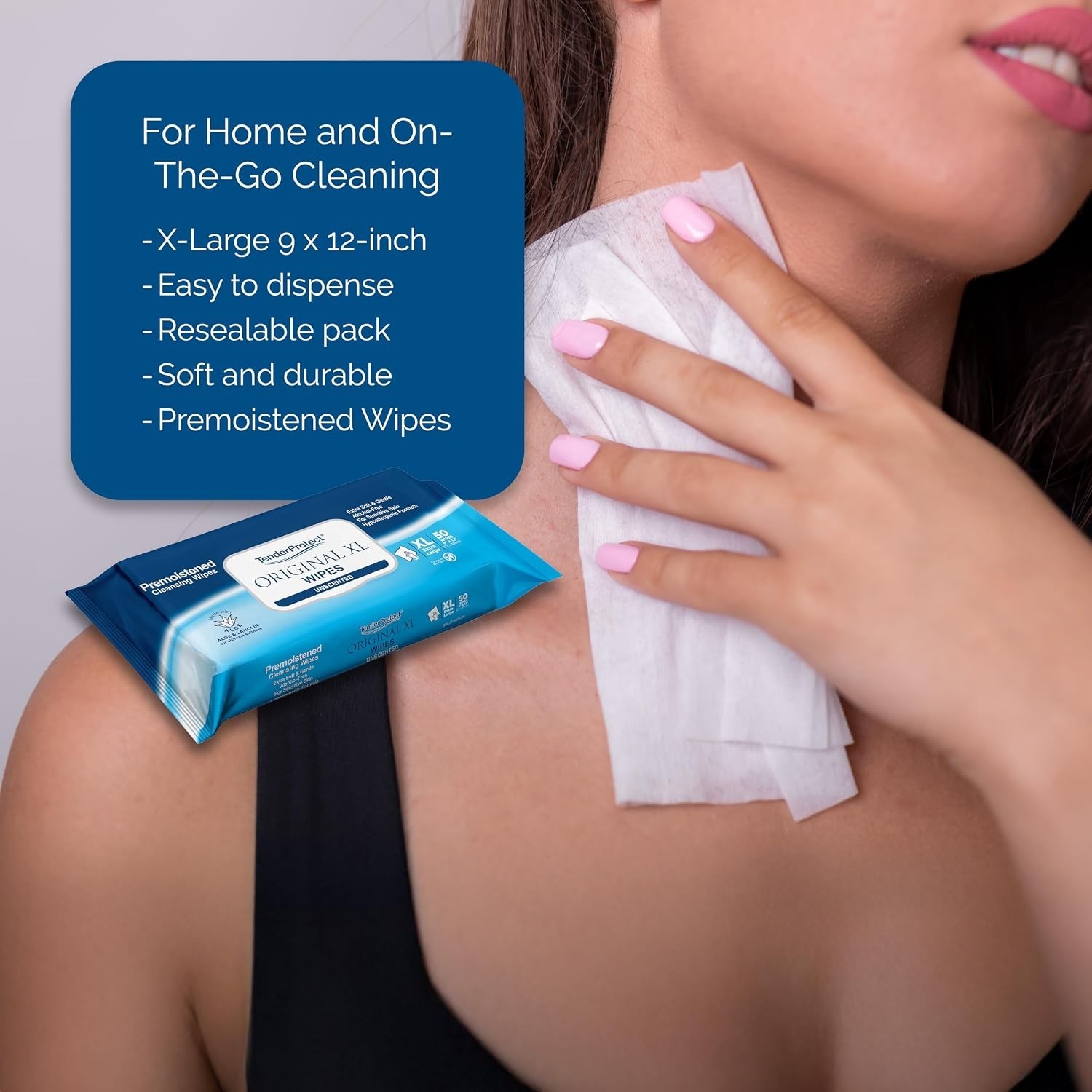 Gentle Adult Wipes 600 Ct, Incontinence, Sensitive Skin