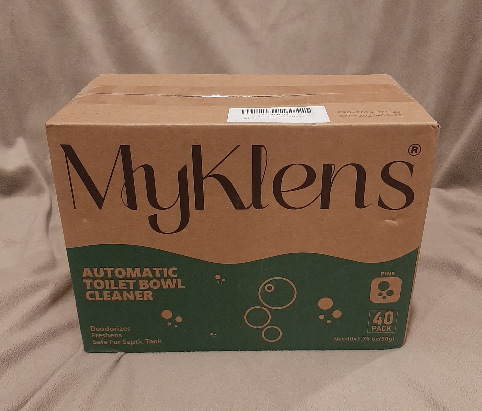 MyKlens Automatic Toilet Bowl Cleaner Tabs Pine Green Qty 40Pcs