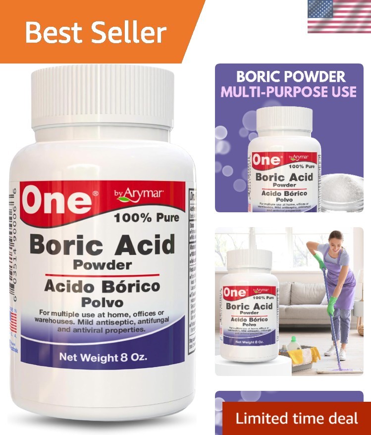 Highly Effective 8 Oz Boric Powder – Multi-Purpose Household Cleaner & Freshener