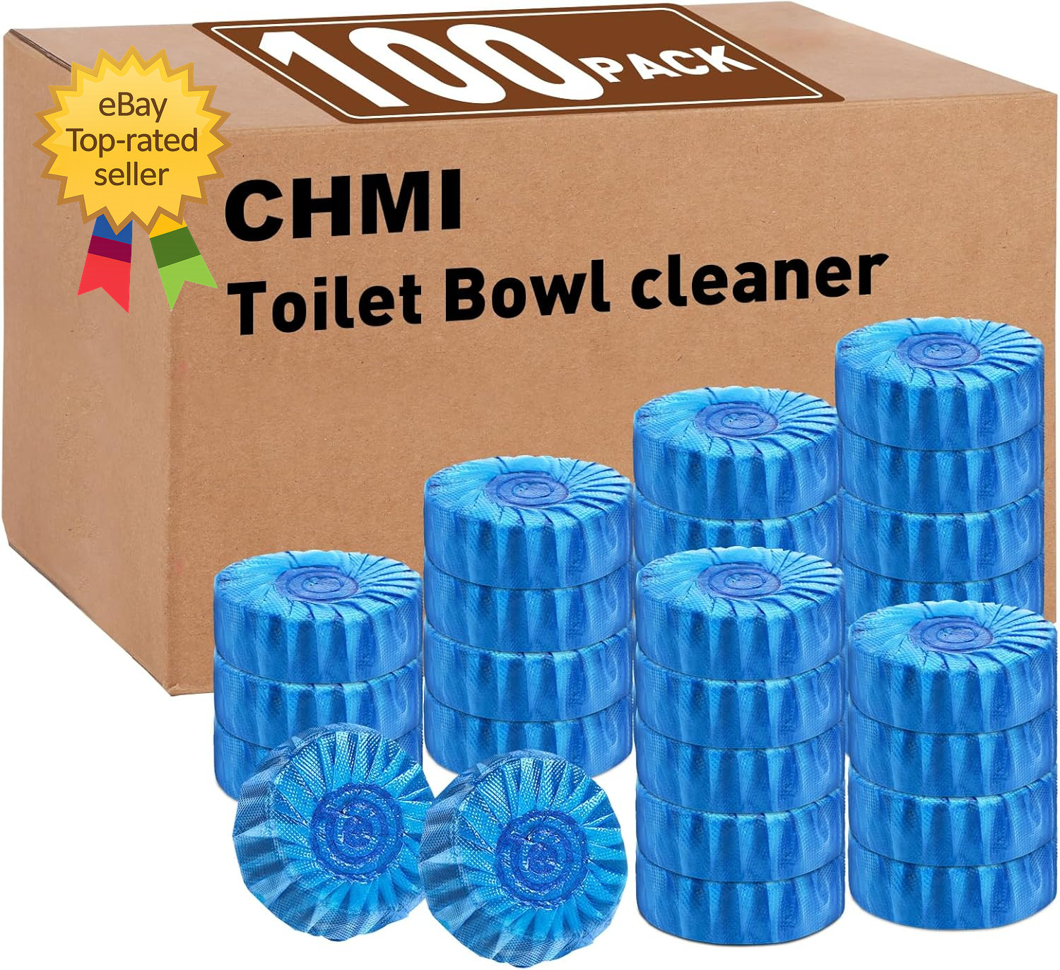 100 Pack Toilet Bowl Cleaner Tablets Long Lasting Toilet Tank Cleaner Blue……