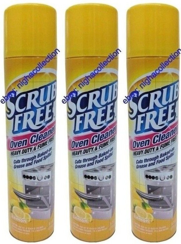 3 X Scrub Free Oven Cleaner Heavy Duty & Fume Free Cuts Through Baked On 9.7 oz