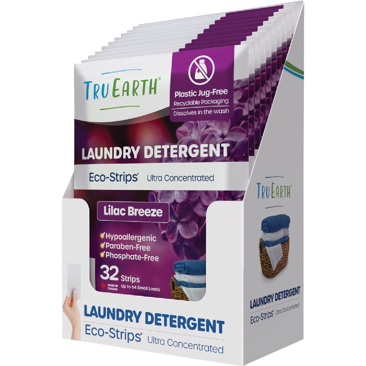 Tru Earth Eco-Strips Lilac Breeze Laundry Detergent TE-NA-ML-00LB0032-SU001 Tru