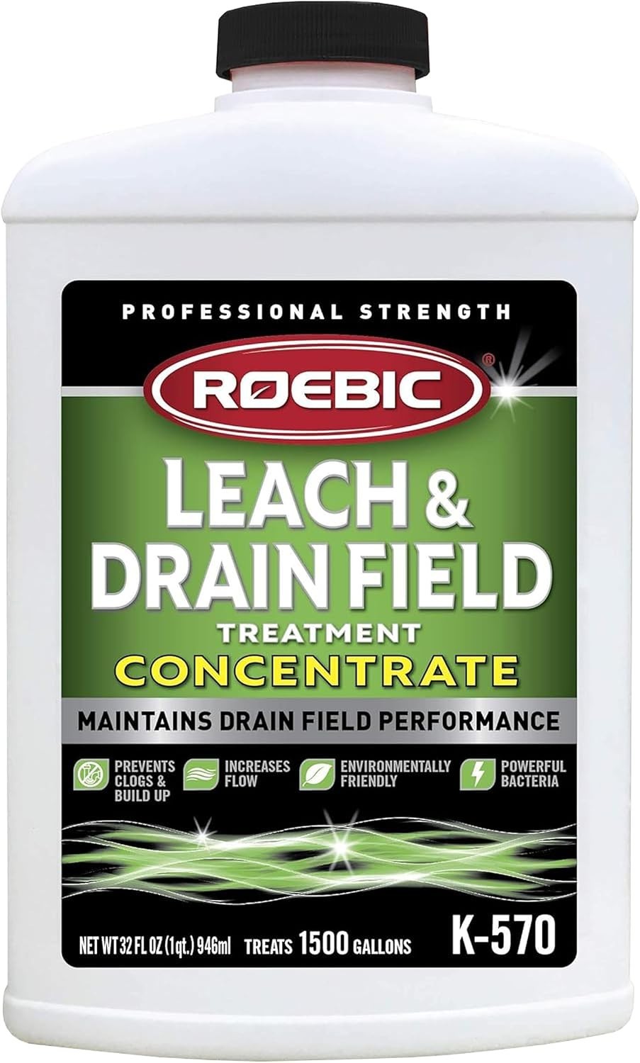 Roebic K-570 32 Fl Oz Drain Field Cleaner – Fast & Effective Septic Solution