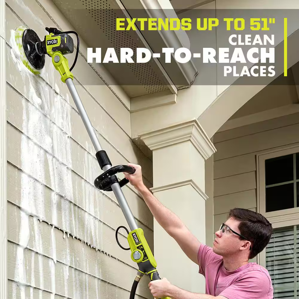 Scrubber 18V Cordless Soap Dispensing Effortless Cleaning Ryobi (Tool Only)