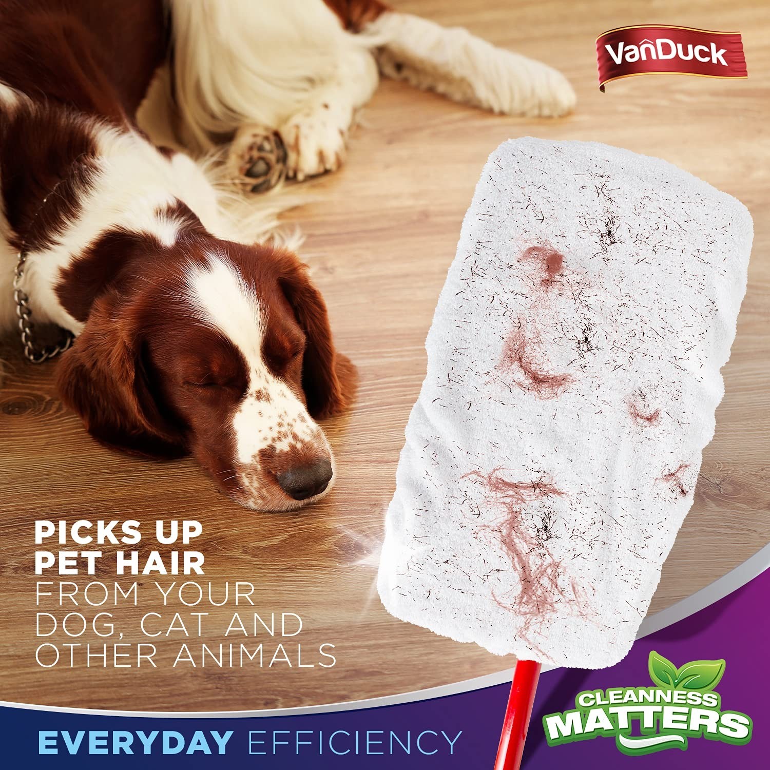 VanDuck 100% Cotton Pad Terry Cloth Mop Refills 15×8 inches, 2 Pack (Mop is N…