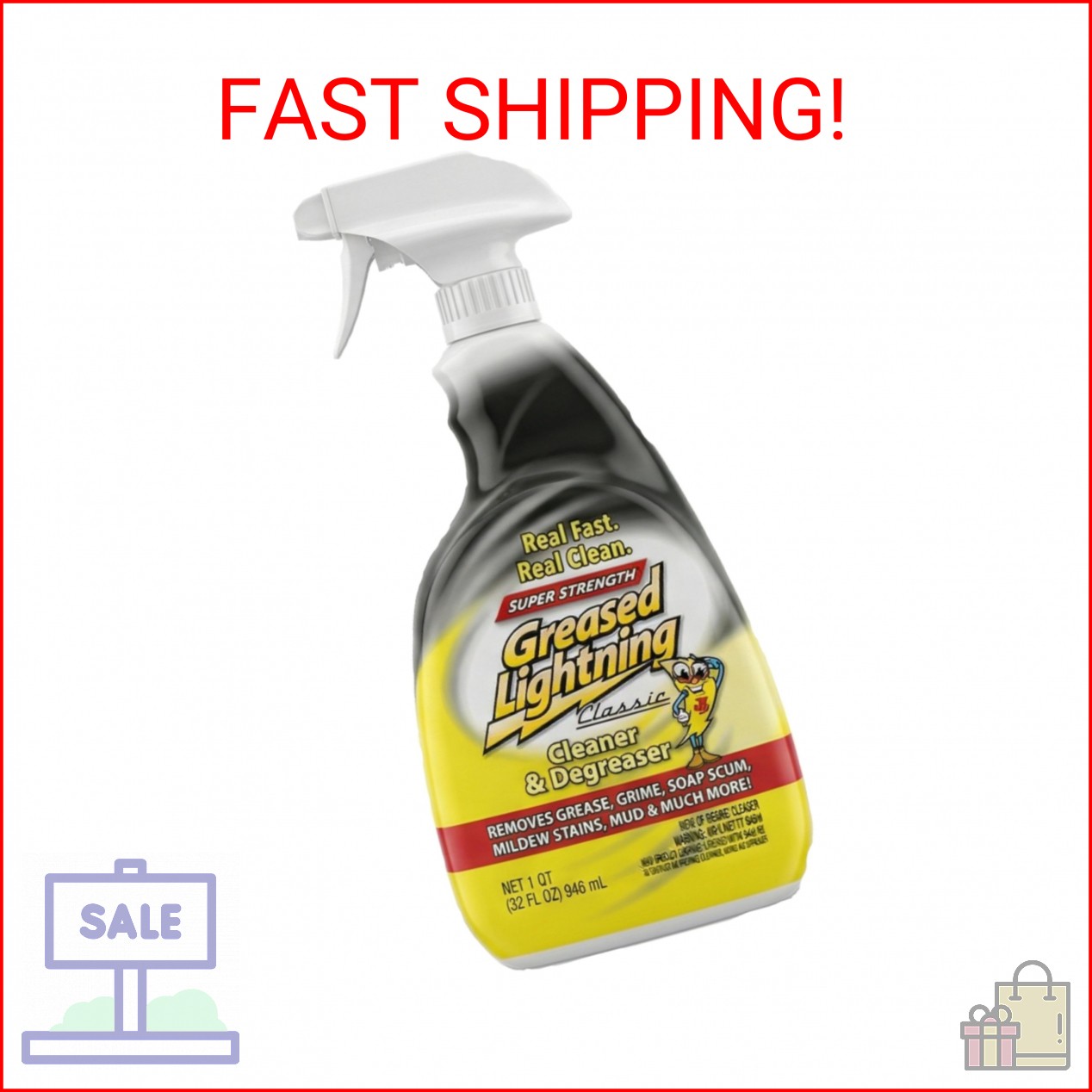 Greased Lightning Super Strength Multi-Purpose Cleaner & Degreaser, 32 fl oz (2