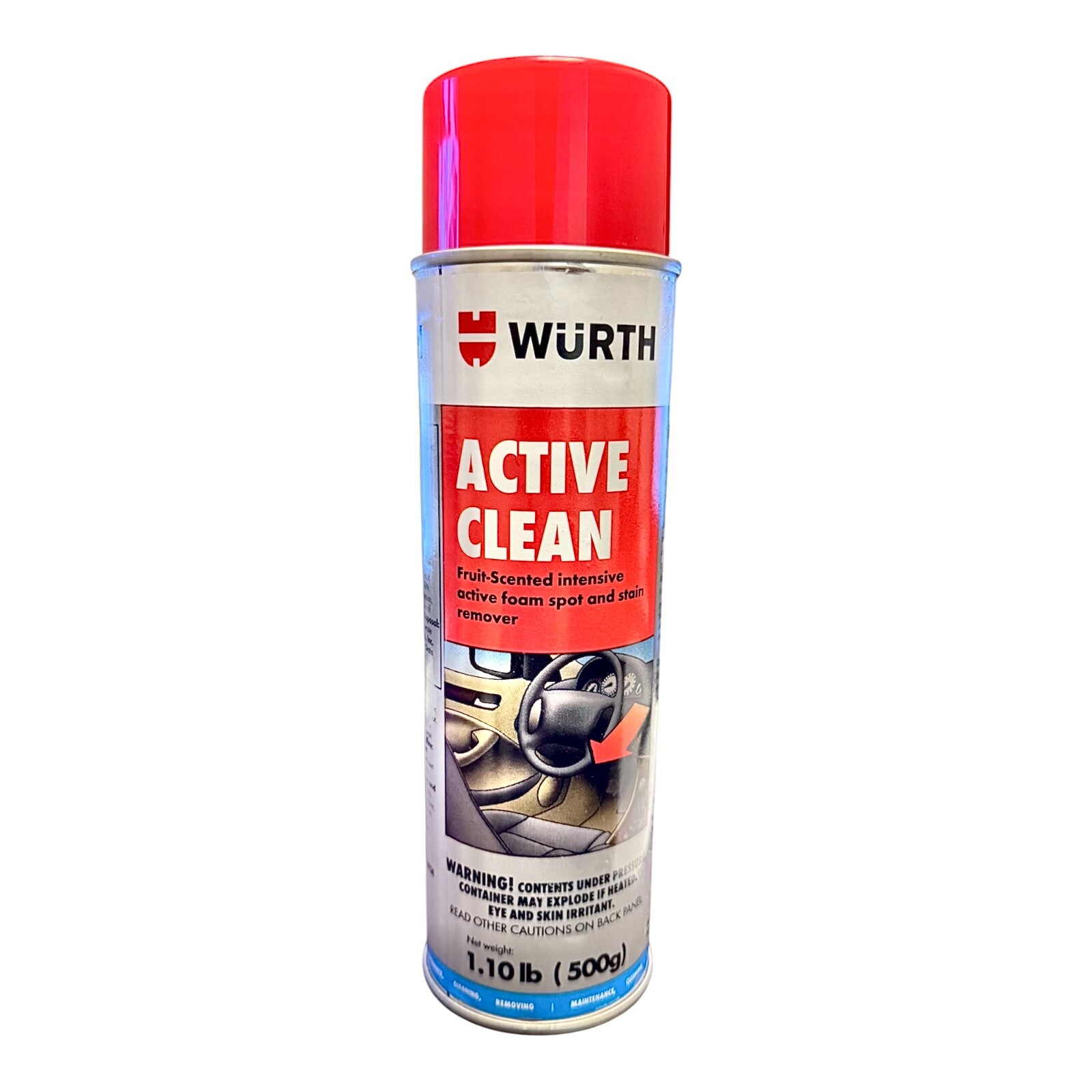 Wurth ACTIVE CLEAN 500g Aerosol – Powerful Spot and Stain Remover For Carpet
