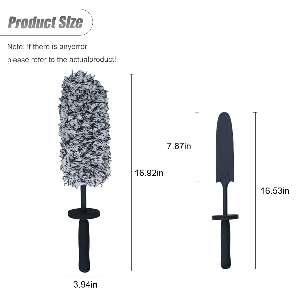 Soft Microfiber Car Wheel Rim Cleaner Non Scratch Detailing Wash Tool Grey