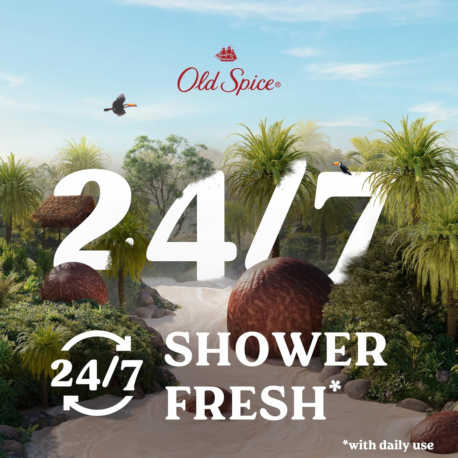 Old Spice Cleansing Body Wash for Men, 24/7 Shower Fresh with Lasting Scent, R