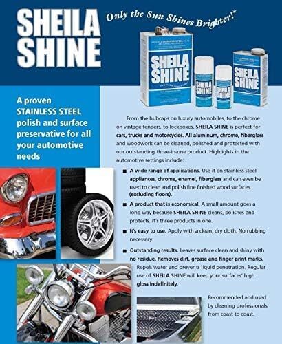 Sheila Shine Stainless Steel Cleaner and Polish 10 Ounce Aerosol Can