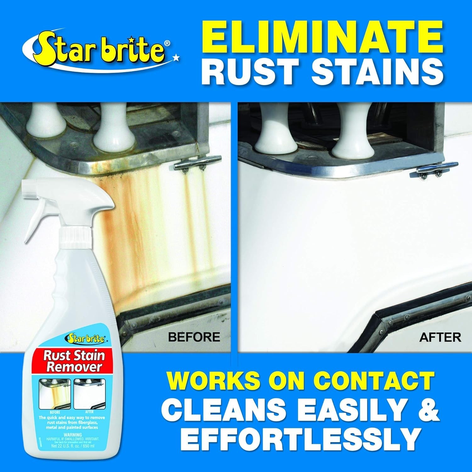 Easily Remove Corrosion Stains with Star Brite Rust Remover Spray – 22 Oz