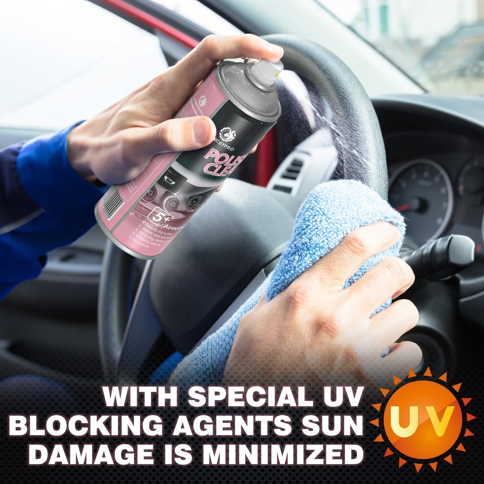 Interior Car Cleaner & Polishing – Repels Dust & Staining, Restores & Protect…