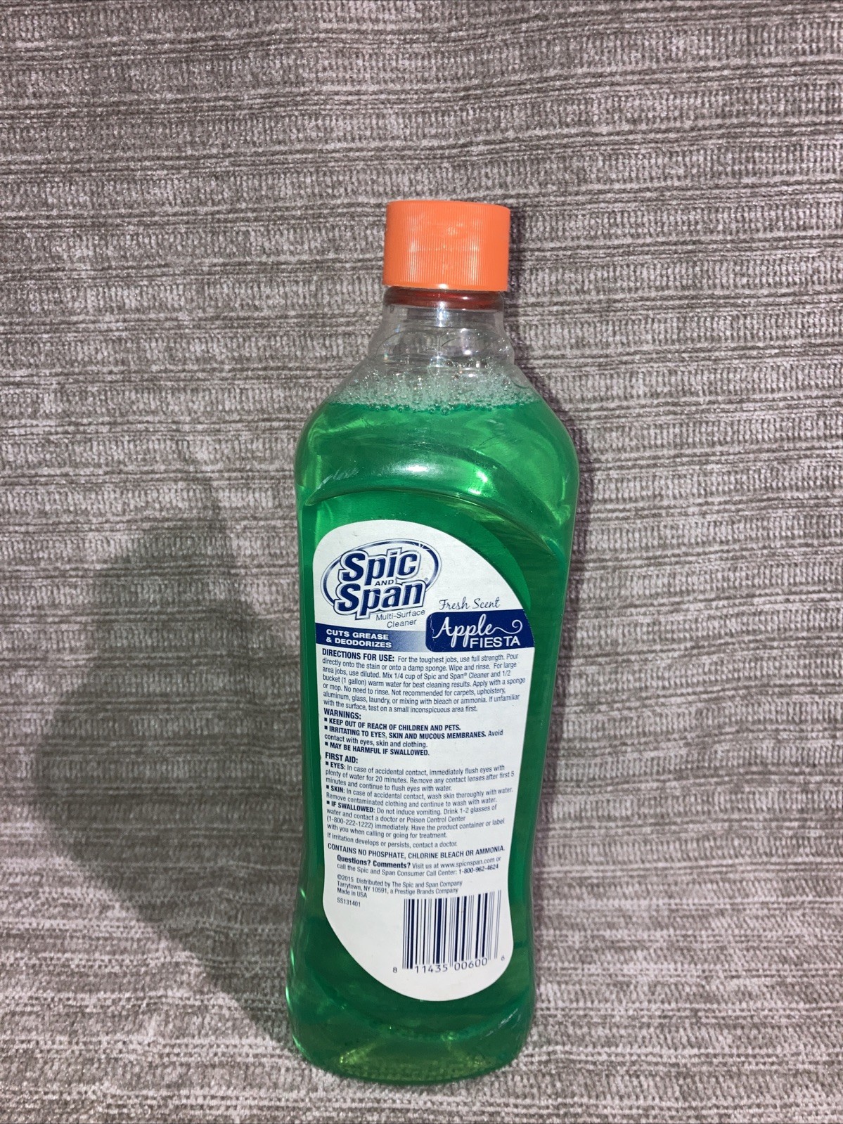 Spic And Span Apple Fiesta Scent Liquid All Purpose Cleaner 20oz Full New ￼
