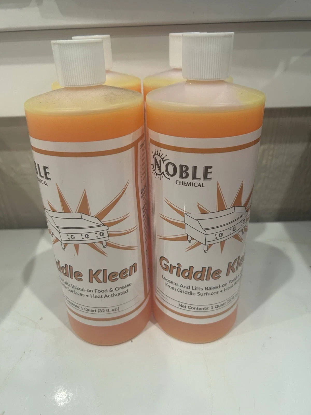Griddle Kleen from Noble 32 oz. (4 Bottles) Ready-to-Use Liquid Grill Cleaner